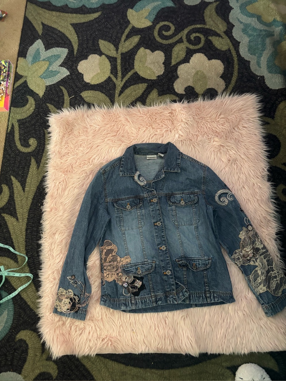 Embroidered Blue Denim Jacket